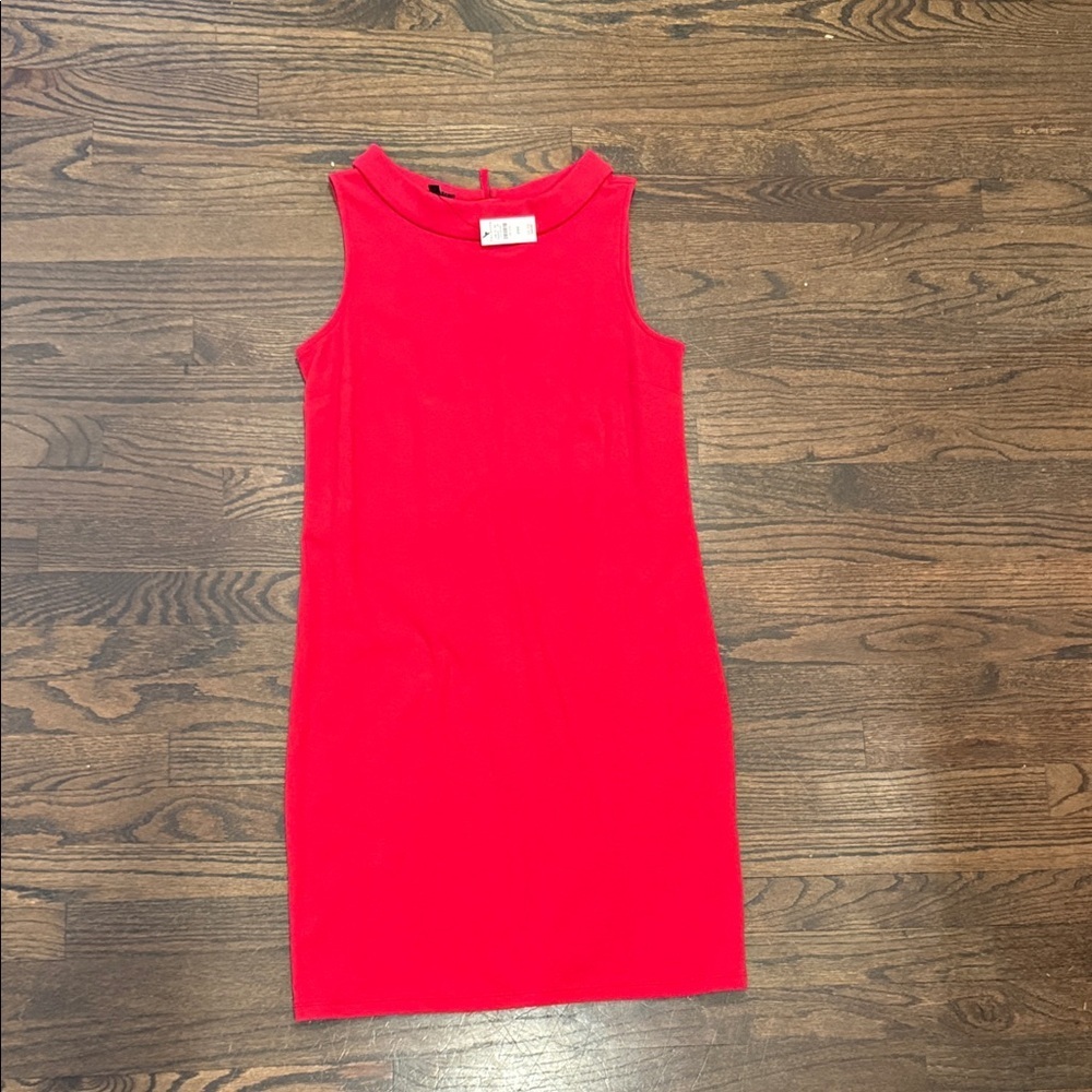 Talbots Petite Sleeveless Shift Dress Red Size PM NWT